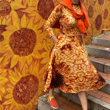 Load image into Gallery viewer, Solar Maximum DKIST Sunspot Long-Sleeve Midi Dress with Pockets