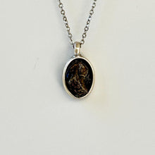 Load image into Gallery viewer, Meteorite Oval Pendant Necklace