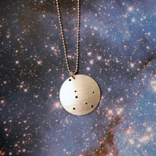 Load image into Gallery viewer, Zodiac Constellation Pinhole Sterling Silver Necklace