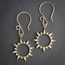 Load image into Gallery viewer, Sparkling Total Solar Eclipse Earrings