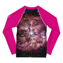 Load image into Gallery viewer, JWST Massive Star WR 124 Kids Rash Guard (Toddler to Teen)