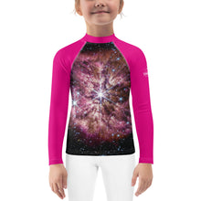 Load image into Gallery viewer, JWST Massive Star WR 124 Kids Rash Guard (Toddler to Teen)