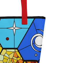 Load image into Gallery viewer, JWST Rising Stained Glass Design Tote Bag with Pocket