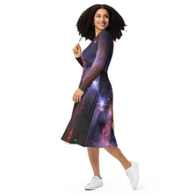 Load image into Gallery viewer, JWST Rho Ophiuchi Long Sleeve Midi Dress with Pockets