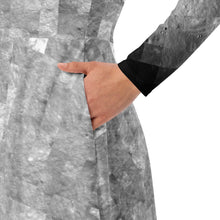 Load image into Gallery viewer, LRO Moon Mosaic Long-Sleeve Midi Dress with Pockets