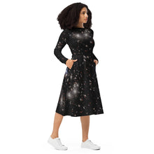 Load image into Gallery viewer, JWST Pandora&#39;s Cluster Long-Sleeve Midi Dress with Pockets