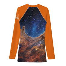 Load image into Gallery viewer, JWST Carina Nebula Straight Cut Rash Guard