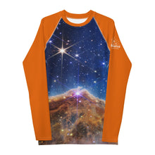 Load image into Gallery viewer, JWST Carina Nebula Straight Cut Rash Guard