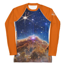 Load image into Gallery viewer, JWST Carina Nebula Fitted/Curvy Rash Guard