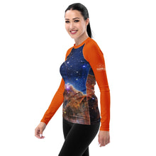 Load image into Gallery viewer, JWST Carina Nebula Fitted/Curvy Rash Guard