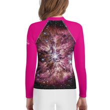 Load image into Gallery viewer, JWST Massive Star WR 124 Kids Rash Guard (Toddler to Teen)