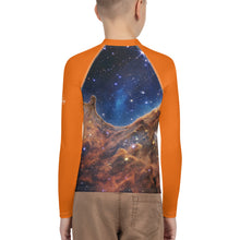 Load image into Gallery viewer, JWST Carina Nebula Kids Rash Guard (Toddler to Teen)