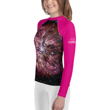 Load image into Gallery viewer, JWST Massive Star WR 124 Kids Rash Guard (Toddler to Teen)