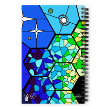 Load image into Gallery viewer, JWST Rising Stained Glass Design Spiral Notebook