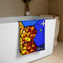 Load image into Gallery viewer, JWST Rising Stained Glass Design Towel