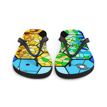 Load image into Gallery viewer, JWST Rising Stained Glass Design Flip-Flops