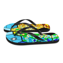 Load image into Gallery viewer, JWST Rising Stained Glass Design Flip-Flops