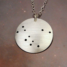 Load image into Gallery viewer, Zodiac Constellation Pinhole Sterling Silver Necklace