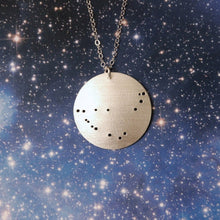 Load image into Gallery viewer, Zodiac Constellation Pinhole Sterling Silver Necklace
