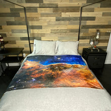 Load image into Gallery viewer, JWST Cosmic Cliffs Carina Nebula Throw Blanket