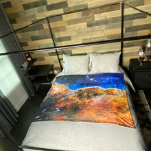 Load image into Gallery viewer, JWST Cosmic Cliffs Carina Nebula Throw Blanket