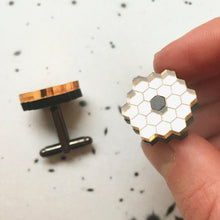 Load image into Gallery viewer, JWST Mirror Acrylic Cufflinks-Cufflinks-Cepheid Studio-STARtorialist