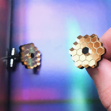 Load image into Gallery viewer, JWST Mirror Acrylic Cufflinks-Cufflinks-Cepheid Studio-STARtorialist