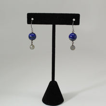 Load image into Gallery viewer, Earth + Moon Dangle Earrings