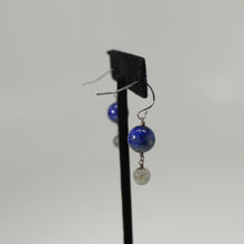 Load image into Gallery viewer, Earth + Moon Dangle Earrings