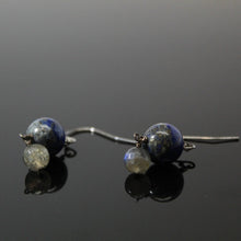 Load image into Gallery viewer, Earth + Moon Dangle Earrings