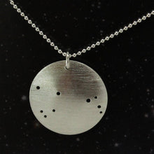 Load image into Gallery viewer, Zodiac Constellation Pinhole Sterling Silver Necklace