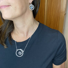 Load image into Gallery viewer, Spiral Galaxy Silver and Labradorite Pendant