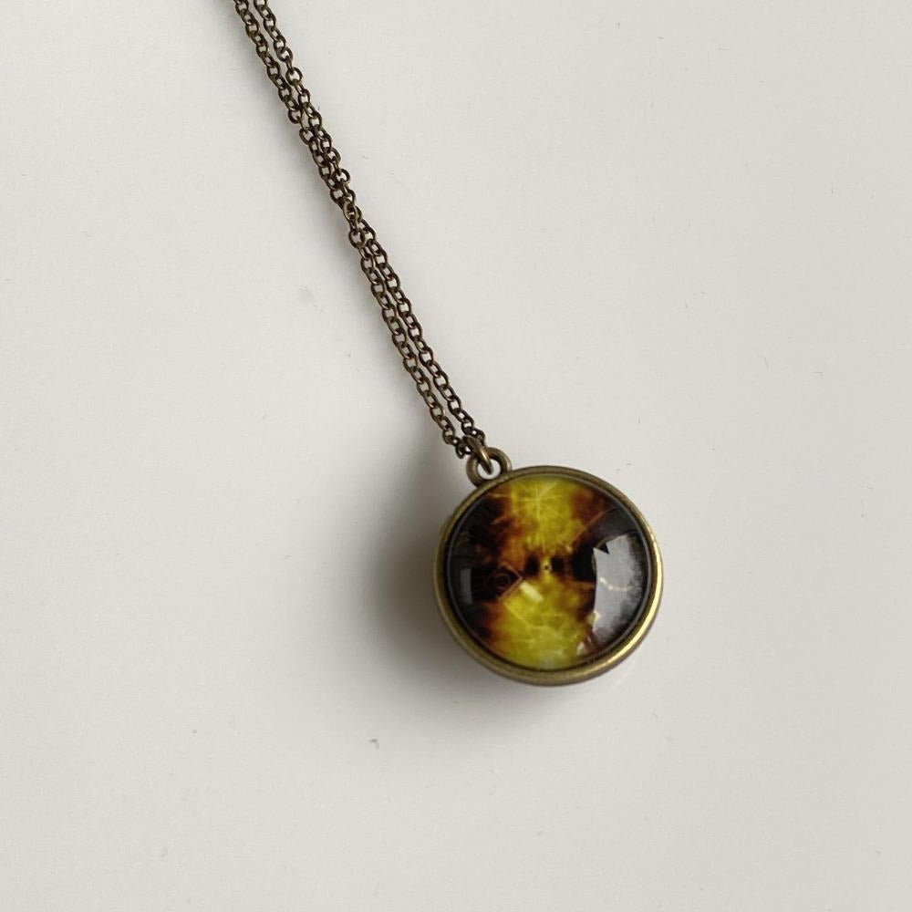 Golden on sale record necklace