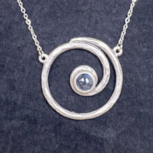 Load image into Gallery viewer, Spiral Galaxy Silver and Labradorite Pendant