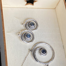 Load image into Gallery viewer, Spiral Galaxy Silver and Labradorite Pendant