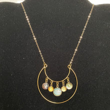 Load image into Gallery viewer, Jupiter & Galilean Moons Gold Necklace