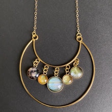 Load image into Gallery viewer, Jupiter & Galilean Moons Gold Necklace