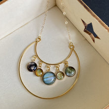 Load image into Gallery viewer, Jupiter & Galilean Moons Gold Necklace