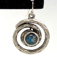 Load image into Gallery viewer, Spiral Galaxy Silver and Labradorite Earrings