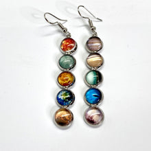 Load image into Gallery viewer, Solar System Mismatched Drop Earrings