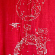 Load image into Gallery viewer, Mars Perseverance Rover + Ingenuity Helicopter Scarf