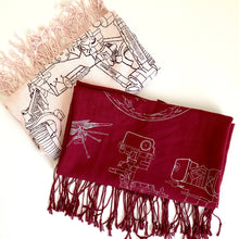 Load image into Gallery viewer, Mars Perseverance Rover + Ingenuity Helicopter Scarf