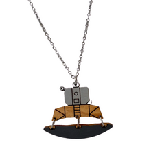 Load image into Gallery viewer, Lunar Lander Wood Necklace