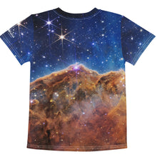 Load image into Gallery viewer, JWST Cosmic Cliffs Carina Nebula Kids T-Shirt (Toddler–Teen)