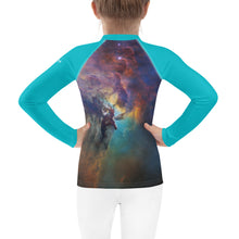 Load image into Gallery viewer, Lagoon Nebula Kids Rash Guard (Toddler to Teen)