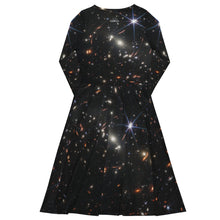 Load image into Gallery viewer, JWST SMACS 0723 Galaxy Cluster Deep Field Long-Sleeve Midi Dress with Pockets
