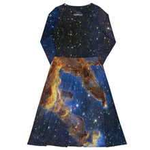 Load image into Gallery viewer, JWST Pillars of Creation Long-Sleeve Midi Dress with Pockets