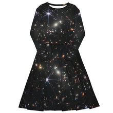 Load image into Gallery viewer, JWST SMACS 0723 Galaxy Cluster Deep Field Long-Sleeve Midi Dress with Pockets
