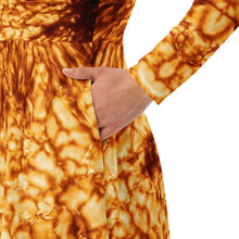 Load image into Gallery viewer, Solar Maximum DKIST Sunspot Long-Sleeve Midi Dress with Pockets