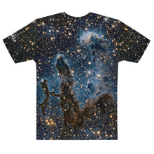 Load image into Gallery viewer, Pillars of Creation in Infrared by Hubble Straight Cut T-Shirt